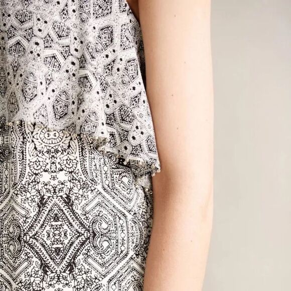 VANESSA VIRGINIA by ANTHROPOLOGIE NWOT Talitha Maxi Dress in Black and White - Picture 3 of 11